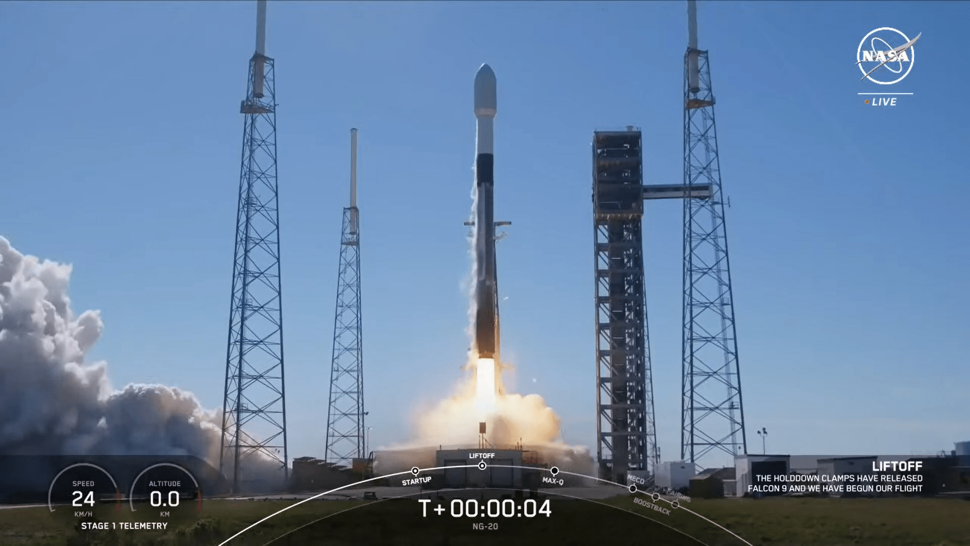 The Cygnus cargo craft from Northrop Grumman launches atop the SpaceX Falcon 9 rocket at Space Launch Complex 40 at Cape Canaveral Space Force Station on Jan. 30.