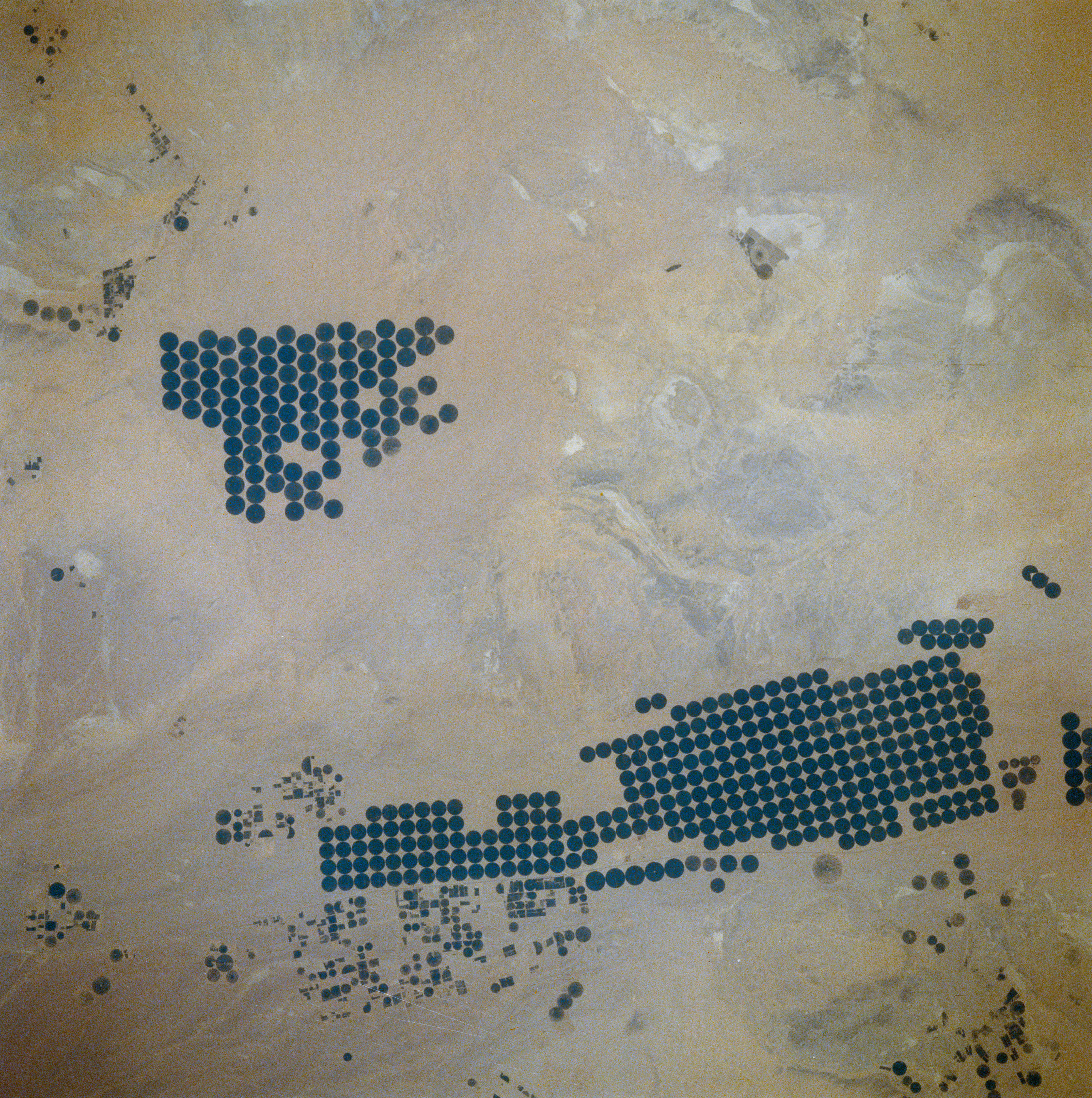 Circular irrigation in Saudi Arabia