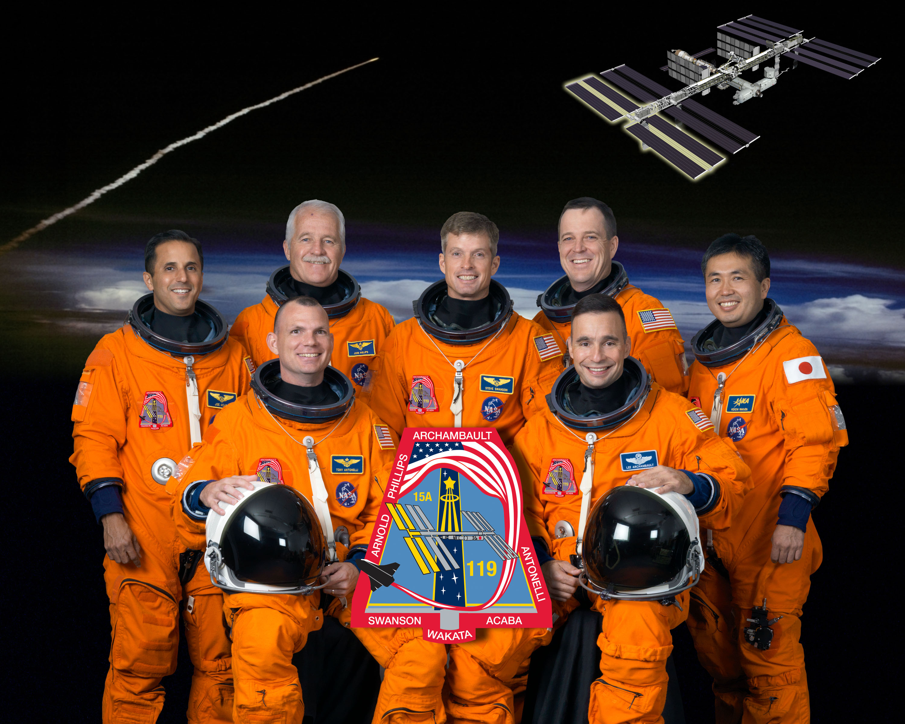 STS-119 delivered Koichi Wakata, right, the first astronaut from the Japanese Aerospace Exploration Agency to serve as a long-duration crewmember on the space station