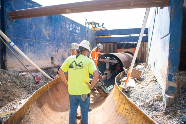 a view of the existing pipes before the upgrade