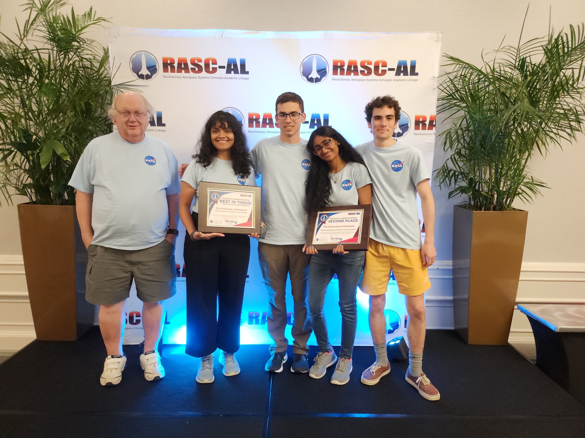 The University of Maryland team, winners of second place overall in the RASC-AL 2024 competition pose for a photo.