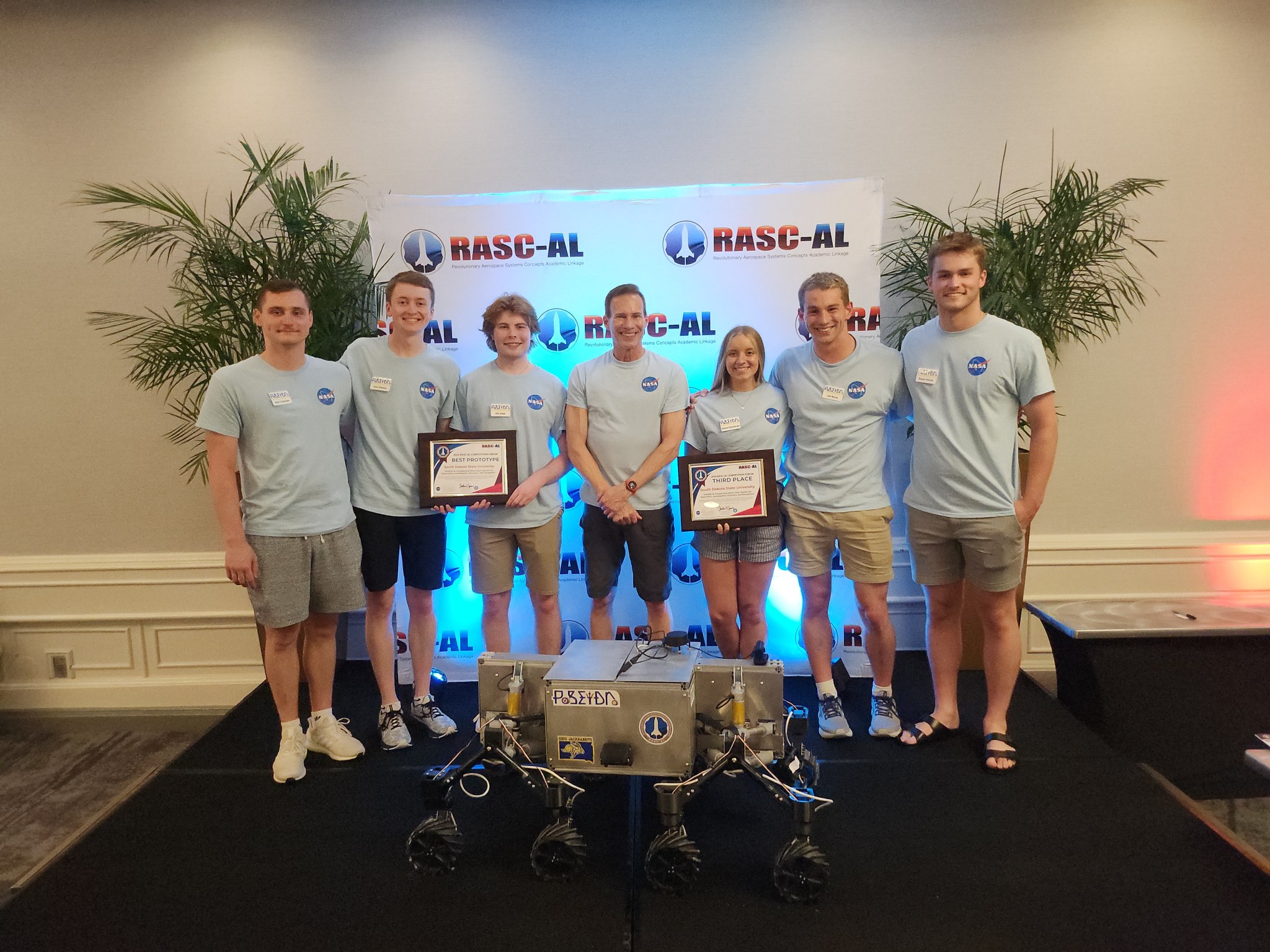 The South Dakota State team, winners of third place overall in the RASC-AL 2024 competition pose for a photo.