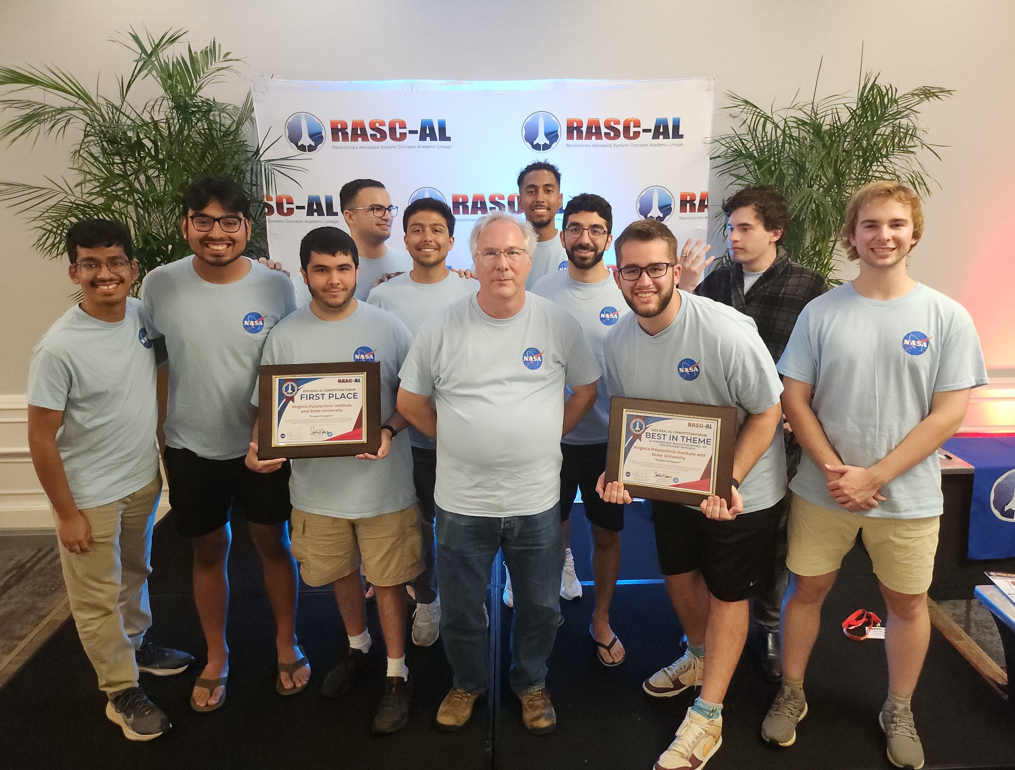 The Virginia Tech team, winners of first place overall in the RASC-AL 2024 competition.