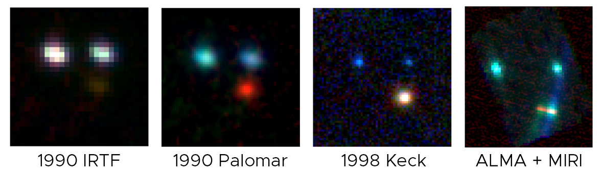 These four images show the WL 20 star system