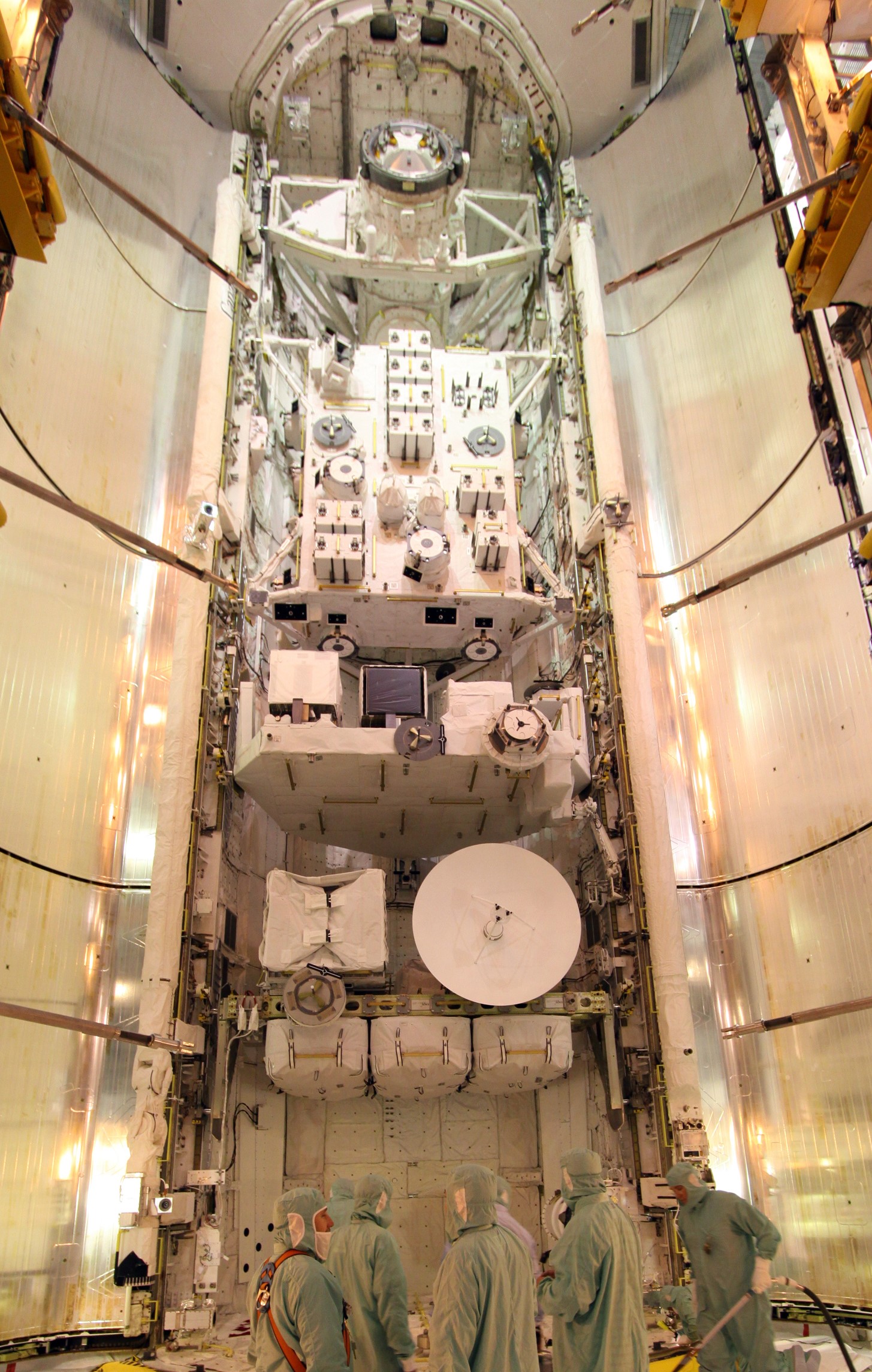 The STS-127 payloads in Endeavour’s cargo bay at Launch Pad 39A at NASA’s Kennedy Space Center in Florida