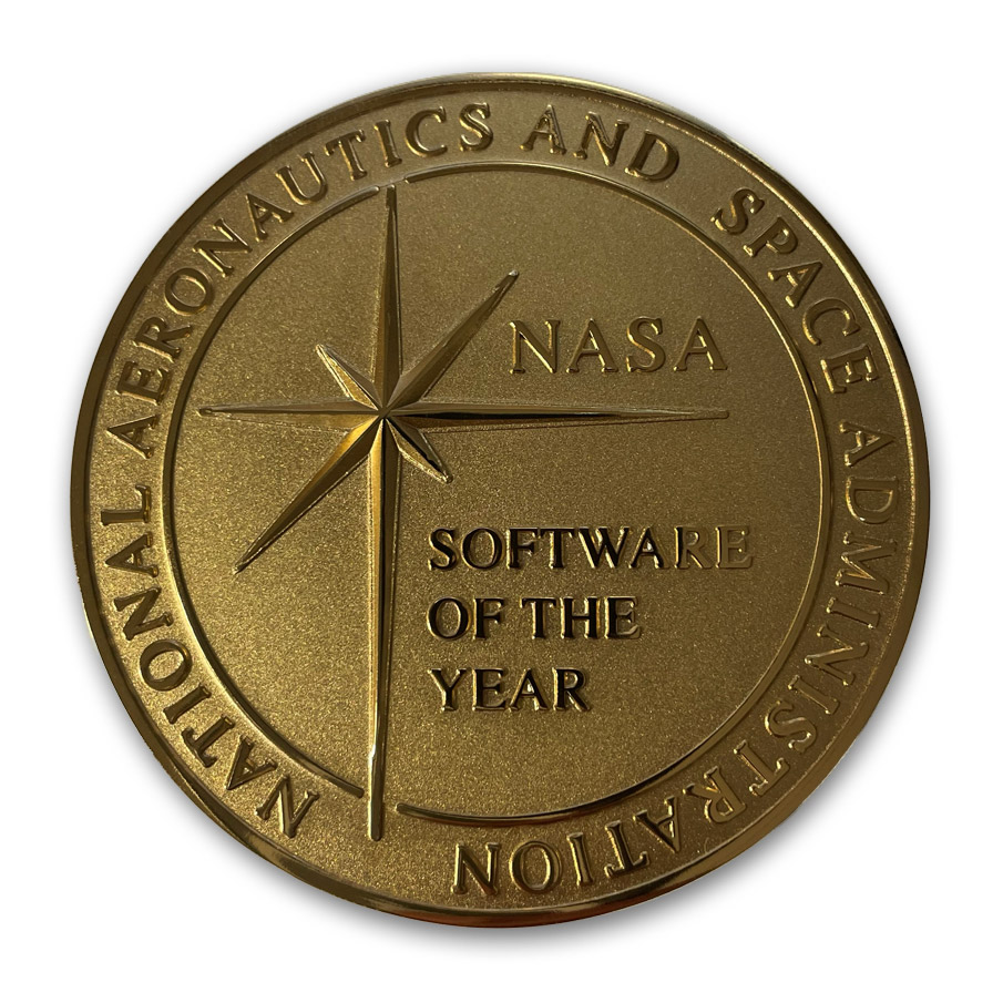 NASA Software of The Year Award medallion