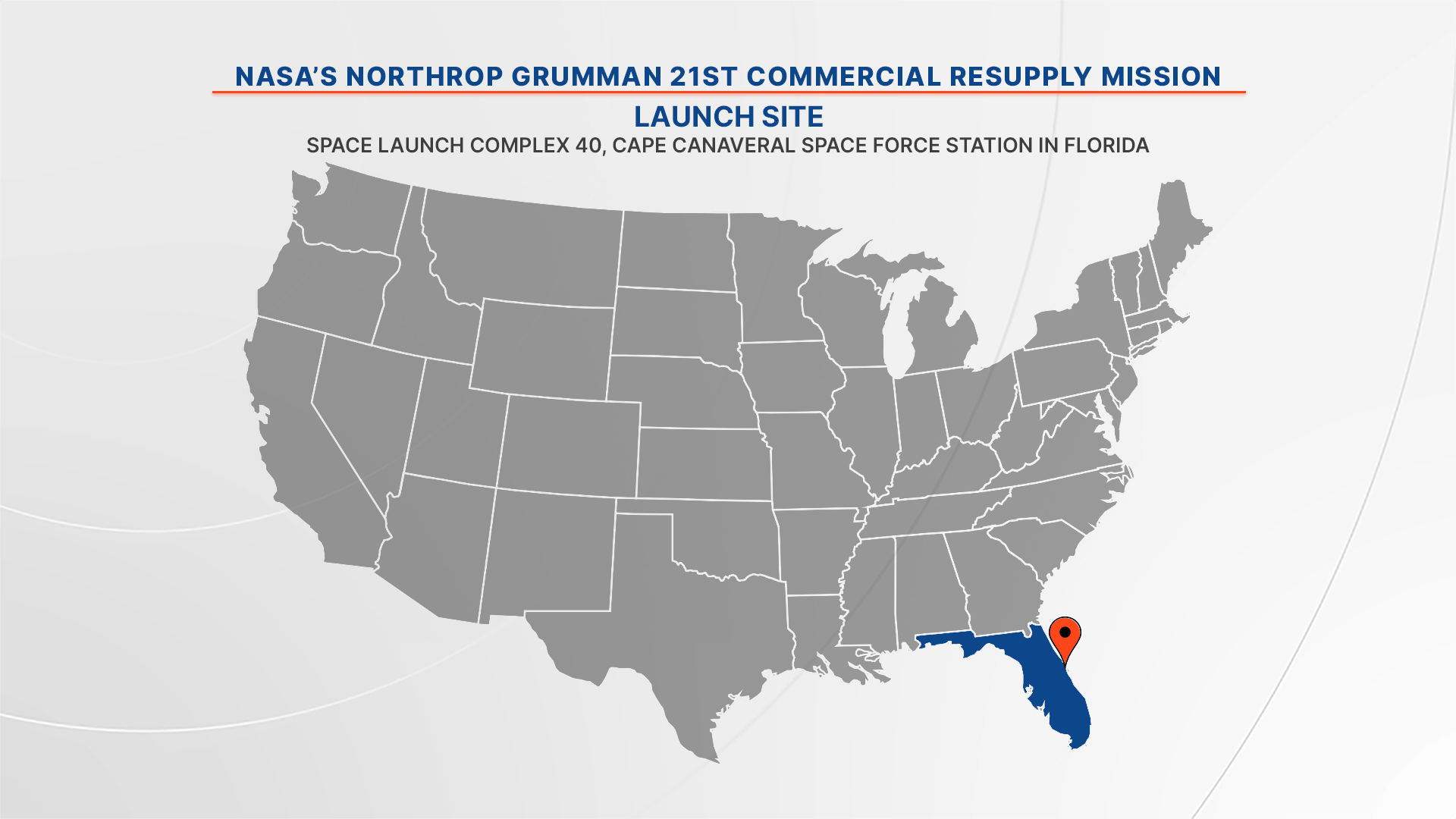 NASA’s Northrop Grumman 21st commercial resupply mission will launch from Space Launch Complex 40 at Cape Canaveral Space Force Station in Florida.