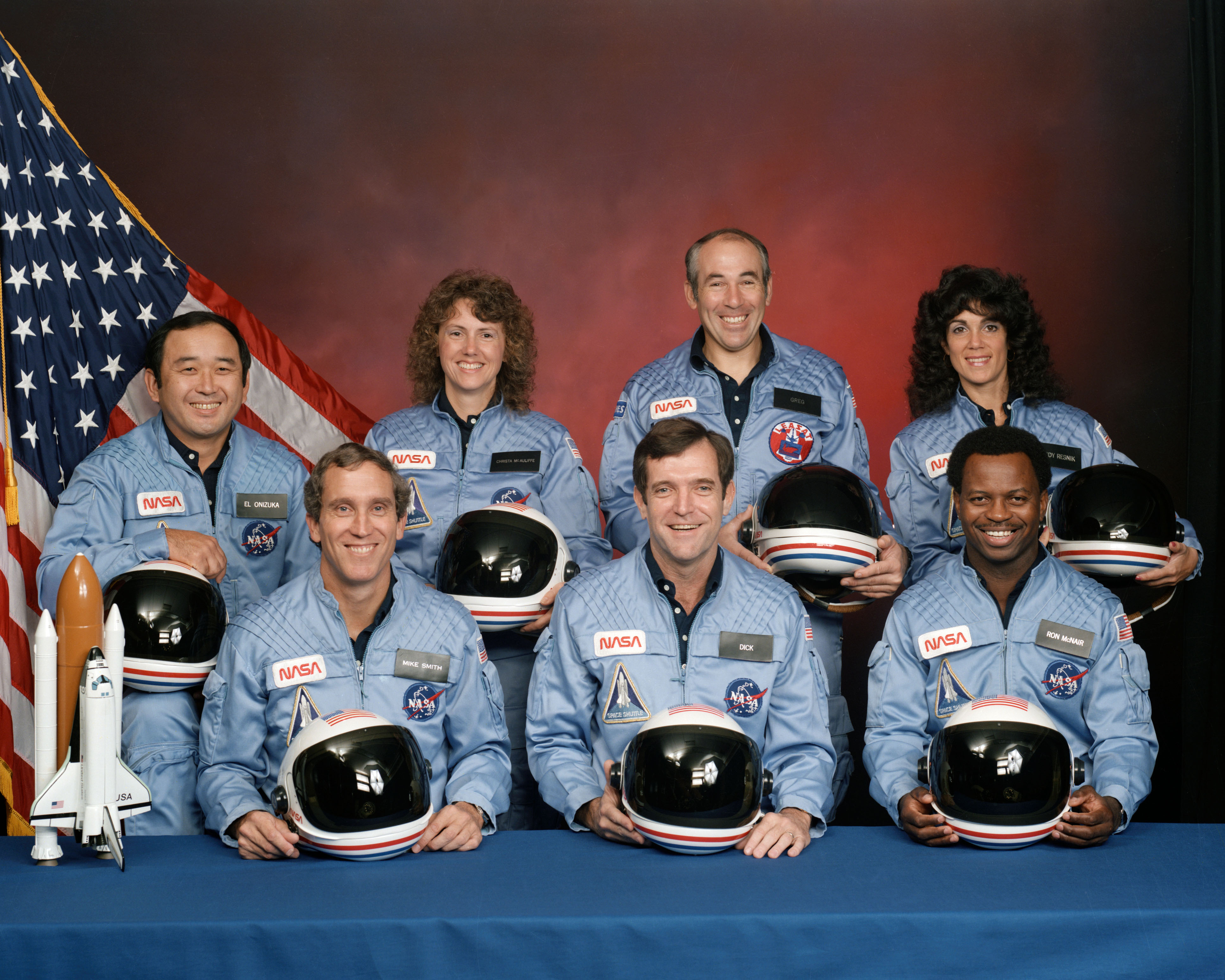 The official photograph of the STS-51L crew