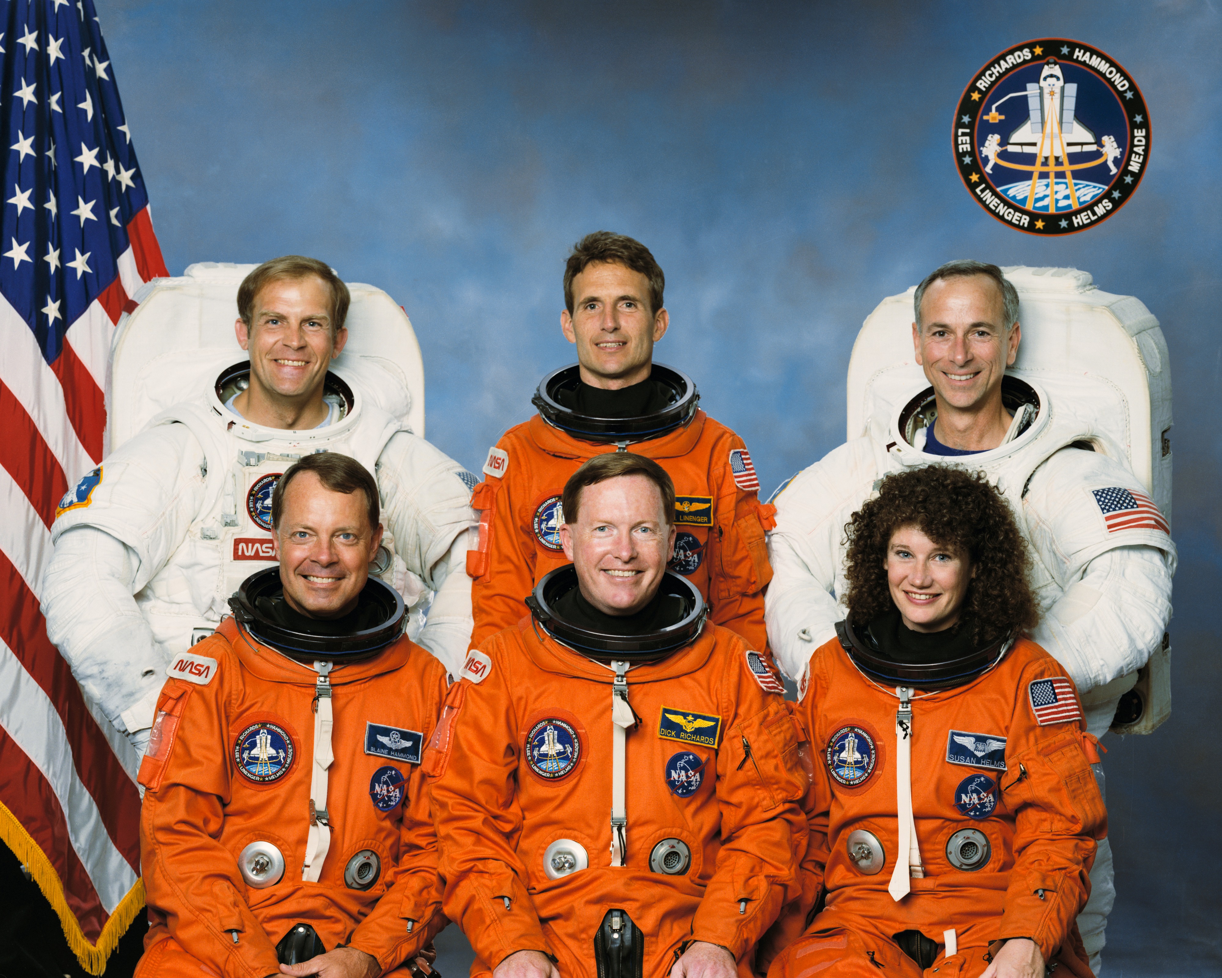 Official photo of the STS-64 crew