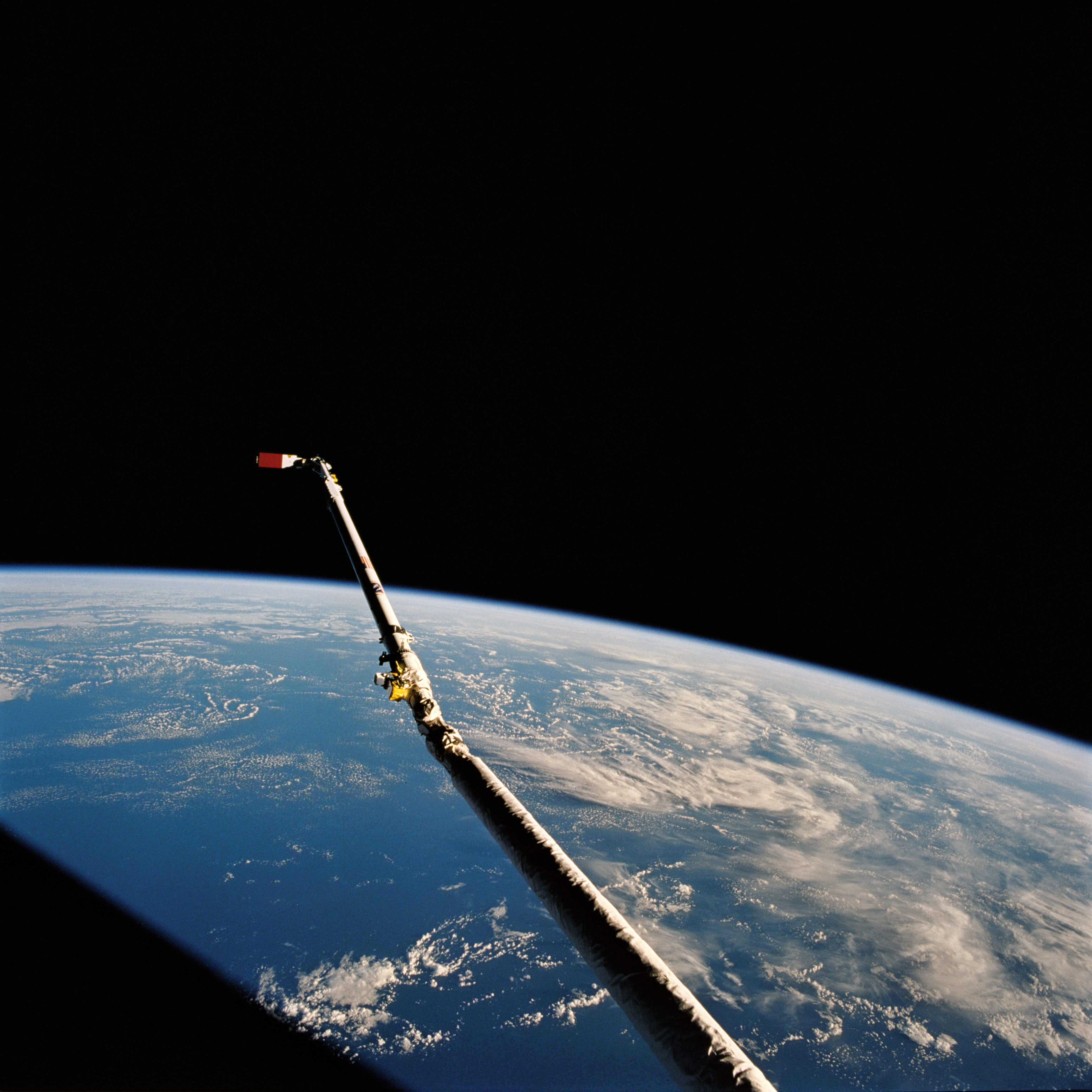 View of the shuttle’s Remote Manipulator System