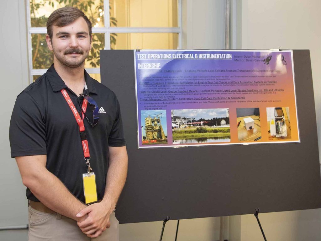 NASA Stennis summer intern Dylan Williams 