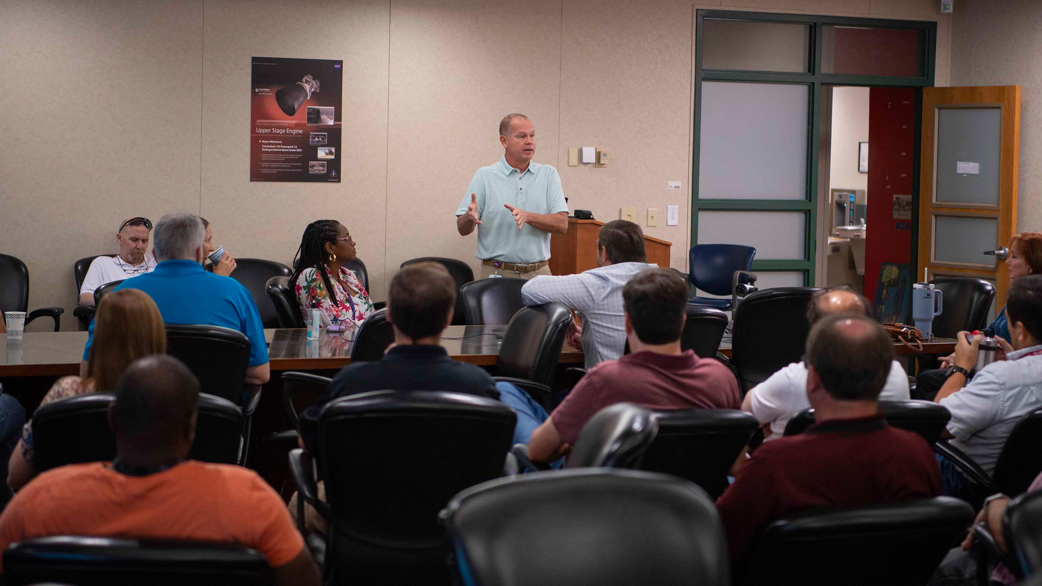 NASA Stennis Director John Bailey hosts a Java with John session with agency employees