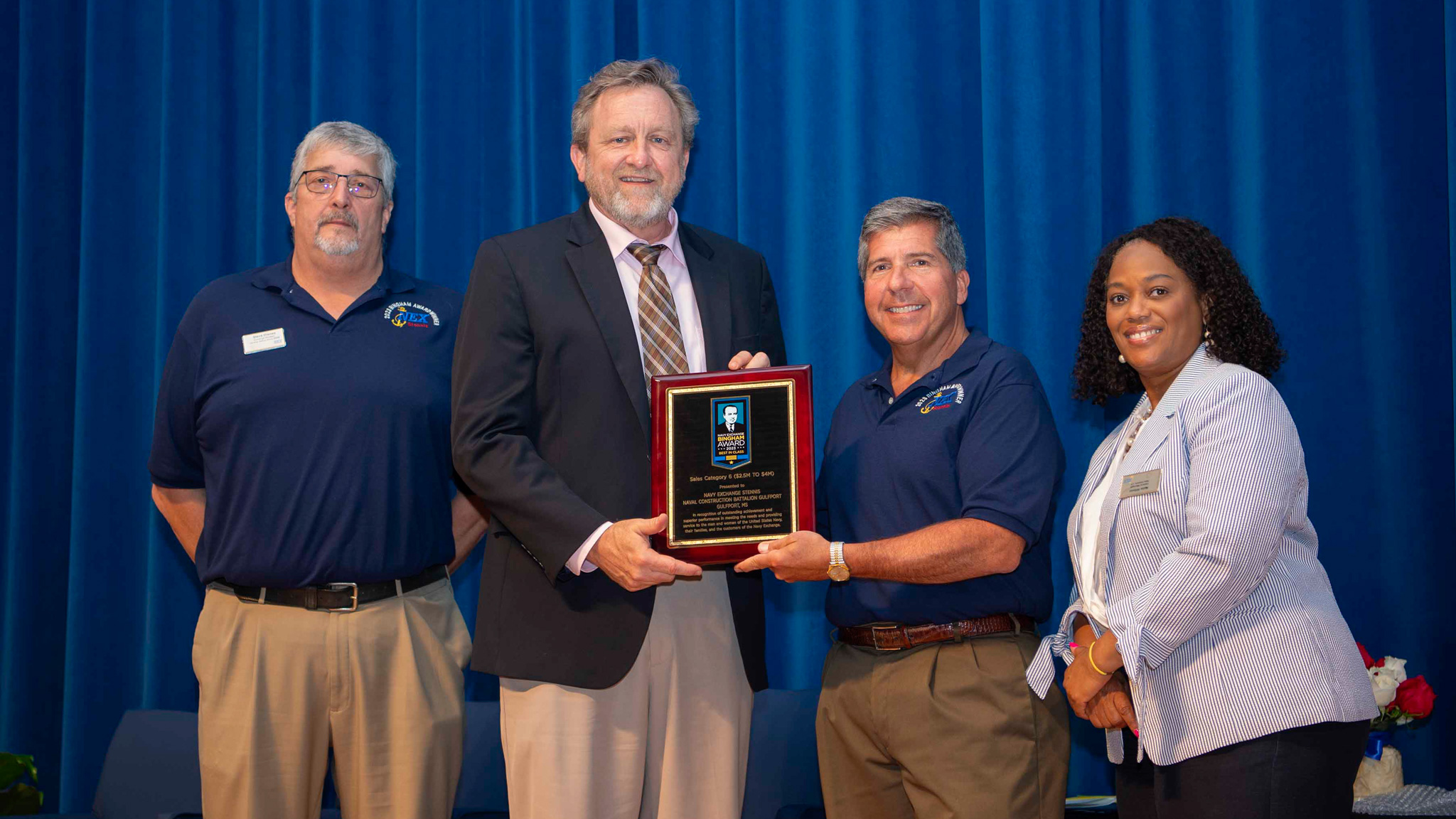 The Navy Exchange Service Command presented NEX Stennis with the 2023 Bingham Award